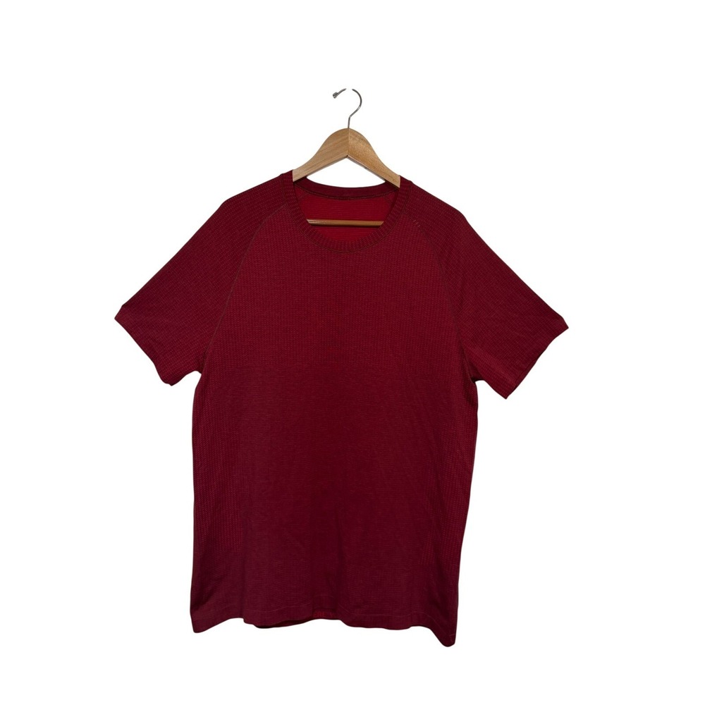 Lululemon Metal Vent Tech T-Shirt Men XL Burgundy Red Short Sleeve Performance